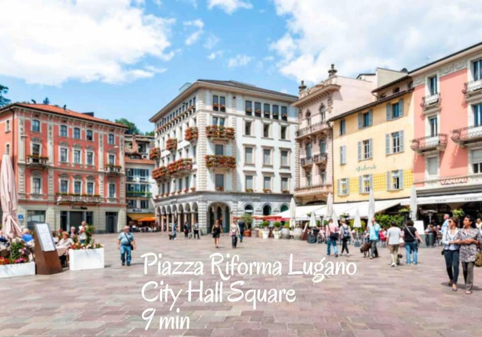 'Cuore Di Rose' Parking - Welcome Set, Netflix, For 4 Persons -By Easylife Swiss Lugano Exterior foto